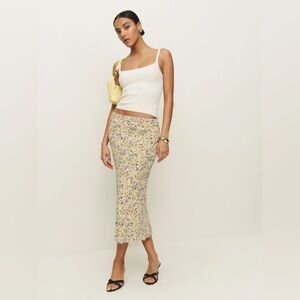 Reformation Layla Skirt In Yasmeen, brand new without tags, never worn, no flaws